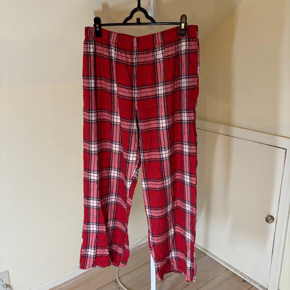 Colsie NWT Women's Red Plaid Flannel Sleep Pants Size L - Picture 3 of 9